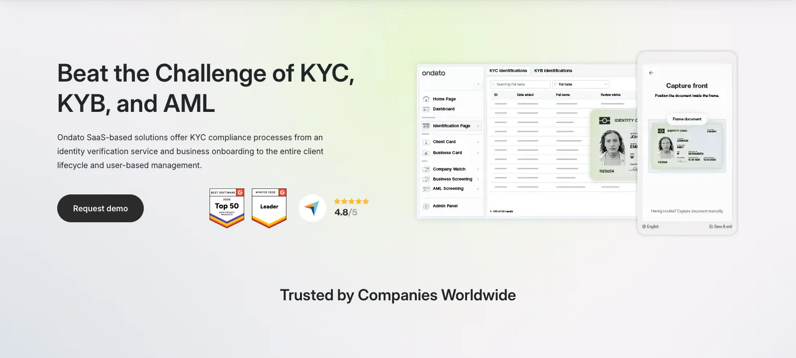 Ondato EU-licensed KYC and identity verification platform