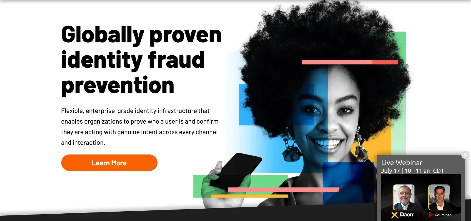 Daon enterprise identity proofing and authentication platform